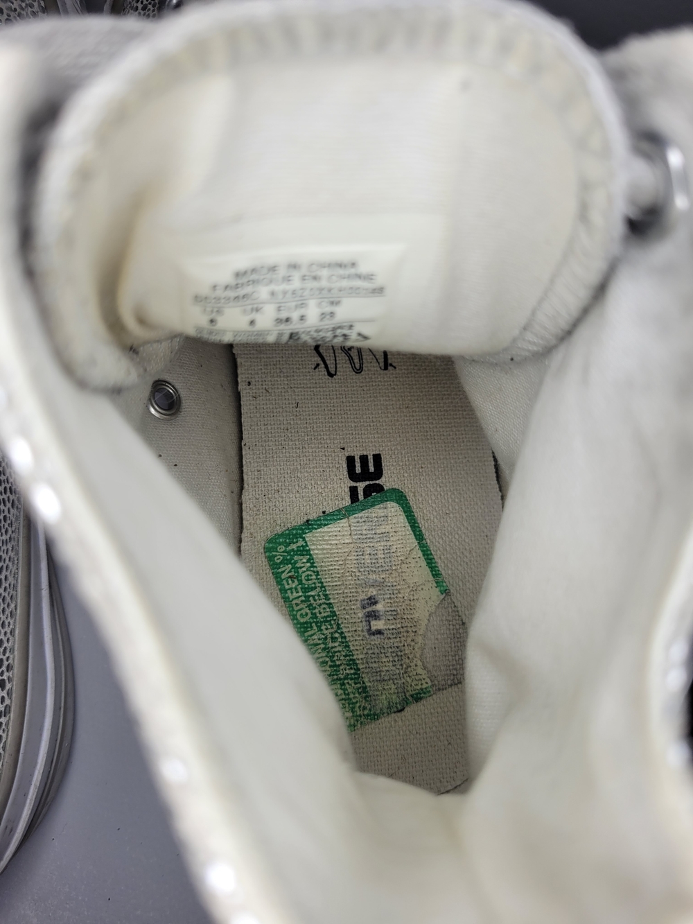 Converse Women’s High-Top Sneakers in Light Gray Size 6 - Picture 8 of 8